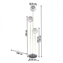 Kare Design Lampadaires Lampadaire 3 Globes En Verre, Acier Doré Et Marbre H176 -Lampadaires || Lustres || Guirlandes et décorations lumineuses Soldes lampadaire 3 globes en verre acier dore et marbre h176 3