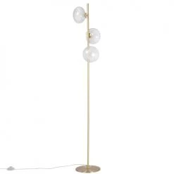 Maisons Du Monde Lampadaires Lampadaire 3 Globes En Verre Et Métal Doré H153
