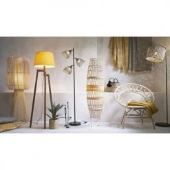 Maisons Du Monde Lampadaires Lampadaire 3 Spots En Métal Noir Et Doré H165 -Lampadaires || Lustres || Guirlandes et décorations lumineuses Soldes lampadaire 3 spots en metal noir et dore h165 1000 8 34 171742 4