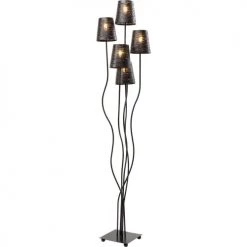 Kare Design Lampadaires Lampadaire 5 Abat-jours En Acier Noir H163 -Lampadaires || Lustres || Guirlandes et décorations lumineuses Soldes lampadaire 5 abat jours en acier noir h163 3