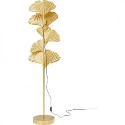 Kare Design Lampadaires Lampadaire 5 Feuilles De Ginkgo En Acier Doré H160 -Lampadaires || Lustres || Guirlandes et décorations lumineuses Soldes lampadaire 5 feuilles de ginkgo en acier dore h160 4