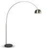 QAZQA Lampadaires Lampadaire à Arc En Acier Inoxydable Acier 2 QAZQA Lampadaires Lampadaire à Arc En Acier Inoxydable Acier -Lampadaires || Lustres || Guirlandes et décorations lumineuses Soldes lampadaire a arc en acier inoxydable acier