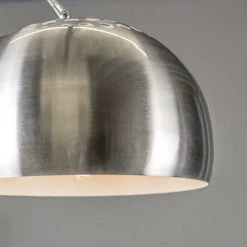 QAZQA Lampadaires Lampadaire à Arc En Acier Inoxydable Acier -Lampadaires || Lustres || Guirlandes et décorations lumineuses Soldes lampadaire a arc en acier inoxydable acier 5