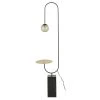 Maisons Du Monde Lampadaires Lampadaire Abat-jour En Verre Fumé Et Pied En Métal Noir, Tablette En Métal Doré H175 -Lampadaires || Lustres || Guirlandes et décorations lumineuses Soldes lampadaire abat jour en verre fume et pied en metal noir tablette en metal dore h175 1000 5 16 227074 1