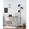 ATHM DESIGN Lampadaires Lampadaire Abat Jour Et Pied Métal Noir
