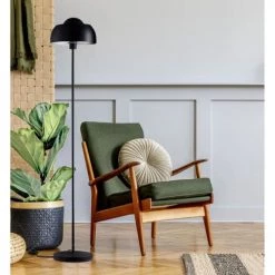 ATHM DESIGN Lampadaires Lampadaire Abat Jour Et Pied Métal Noir -Lampadaires || Lustres || Guirlandes et décorations lumineuses Soldes lampadaire abat jour et pied metal noir 15