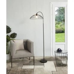 ATHM DESIGN Lampadaires Lampadaire Abat Jour Et Pied Métal Noir -Lampadaires || Lustres || Guirlandes et décorations lumineuses Soldes lampadaire abat jour et pied metal noir 21