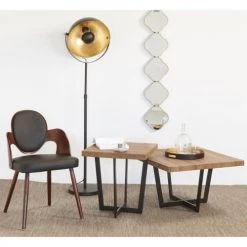 ATHM DESIGN Lampadaires Lampadaire Abat Jour Et Pied Métal Noir -Lampadaires || Lustres || Guirlandes et décorations lumineuses Soldes lampadaire abat jour et pied metal noir 23