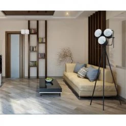 ATHM DESIGN Lampadaires Lampadaire Abat Jour Et Pied Métal Noir -Lampadaires || Lustres || Guirlandes et décorations lumineuses Soldes lampadaire abat jour et pied metal noir 31