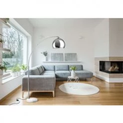 ATHM DESIGN Lampadaires Lampadaire Abat Jour PVC Argent Pied Métal -Lampadaires || Lustres || Guirlandes et décorations lumineuses Soldes lampadaire abat jour pvc argent pied metal 1