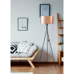ATHM DESIGN Lampadaires Lampadaire Abat Jour PVC Cuivre Pieds Métal -Lampadaires || Lustres || Guirlandes et décorations lumineuses Soldes lampadaire abat jour pvc cuivre pieds metal 1