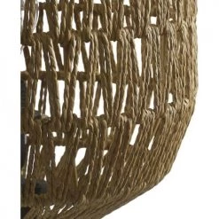 ATHM DESIGN Lampadaires Lampadaire Abat Jour Rotin Beige Et Pieds Métal Noir -Lampadaires || Lustres || Guirlandes et décorations lumineuses Soldes lampadaire abat jour rotin beige et pieds metal noir 3