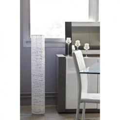 ATHM DESIGN Lampadaires Lampadaire Abat Jour Rotin Blanc Pieds Rotin -Lampadaires || Lustres || Guirlandes et décorations lumineuses Soldes lampadaire abat jour rotin blanc pieds rotin 3