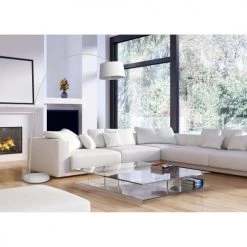 ATHM DESIGN Lampadaires Lampadaire Abat Jour Tissu Blanc Et Pied Métal -Lampadaires || Lustres || Guirlandes et décorations lumineuses Soldes lampadaire abat jour tissu blanc et pied metal 2