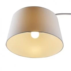 ATHM DESIGN Lampadaires Lampadaire Abat Jour Tissu Blanc Et Pied Métal -Lampadaires || Lustres || Guirlandes et décorations lumineuses Soldes lampadaire abat jour tissu blanc et pied metal 6