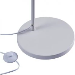 ATHM DESIGN Lampadaires Lampadaire Abat Jour Tissu Blanc Pied Métal -Lampadaires || Lustres || Guirlandes et décorations lumineuses Soldes lampadaire abat jour tissu blanc pied metal 5