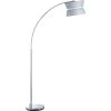 ATHM DESIGN Lampadaires Lampadaire Abat Jour Tissu Gris Pied Métal -Lampadaires || Lustres || Guirlandes et décorations lumineuses Soldes lampadaire abat jour tissu gris pied metal