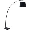 ATHM DESIGN Lampadaires Lampadaire Abat Jour Tissu Noir Et Pied Métal -Lampadaires || Lustres || Guirlandes et décorations lumineuses Soldes lampadaire abat jour tissu noir et pied metal 5