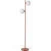 ATHM DESIGN Lampadaires Lampadaire Abat Jour Verre Pied Metal Brossé Marron -Lampadaires || Lustres || Guirlandes et décorations lumineuses Soldes lampadaire abat jour verre pied metal brosse marron