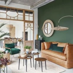 Maisons Du Monde Lampadaires Lampadaire Arqué En Métal Doré Et Abat-jour En Raphia Tressé H180 -Lampadaires || Lustres || Guirlandes et décorations lumineuses Soldes lampadaire arque en metal dore et abat jour en raphia tresse h180 1000 13 6 219602 2