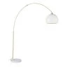 Maisons Du Monde Lampadaires Lampadaire Arqué En Métal Doré, Marbre Blanc Et Abat-jour Teinté Crème H195 -Lampadaires || Lustres || Guirlandes et décorations lumineuses Soldes lampadaire arque en metal dore marbre blanc et abat jour teinte creme h195 1000 10 25 219293 3