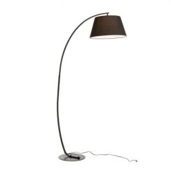 Meubles & Design Lampadaires Lampadaire Arrondi En Métal Noir -Lampadaires || Lustres || Guirlandes et décorations lumineuses Soldes lampadaire arrondi en metal noir 5