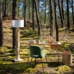 Maisons Du Monde Lampadaires Lampadaire Avec Abat-jour En Coton Ivoire H169 -Lampadaires || Lustres || Guirlandes et décorations lumineuses Soldes lampadaire avec abat jour en coton ivoire h169 1000 11 21 122037 13