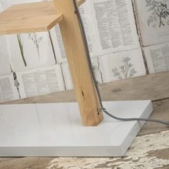 It's About Romi Lampadaires Lampadaire Avec étagères Métal/bois Blanc H168cm -Lampadaires || Lustres || Guirlandes et décorations lumineuses Soldes lampadaire avec etageres metal bois blanc h168cm 2