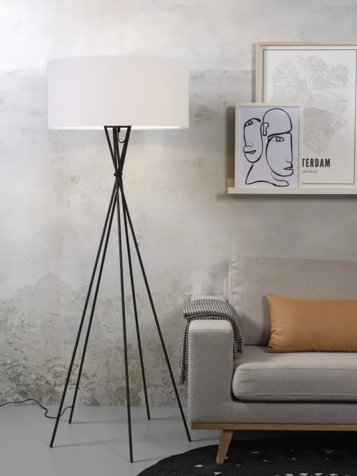 It's About Romi Lampadaires Lampadaire Avec Pieds Noirs Et Abat-jour Blanc H175cm 4 It's About Romi Lampadaires Lampadaire Avec Pieds Noirs Et Abat-jour Blanc H175cm – Image 2