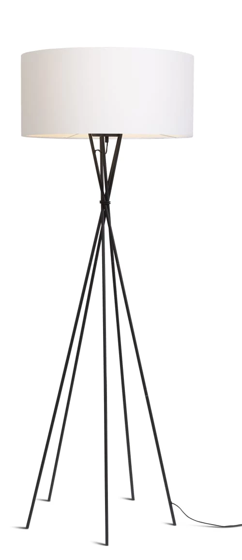 It's About Romi Lampadaires Lampadaire Avec Pieds Noirs Et Abat-jour Blanc H175cm 3 It's About Romi Lampadaires Lampadaire Avec Pieds Noirs Et Abat-jour Blanc H175cm