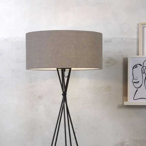 It's About Romi Lampadaires Lampadaire Avec Pieds Noirs Et Abat-jour Gris H175cm 4 It's About Romi Lampadaires Lampadaire Avec Pieds Noirs Et Abat-jour Gris H175cm – Image 2