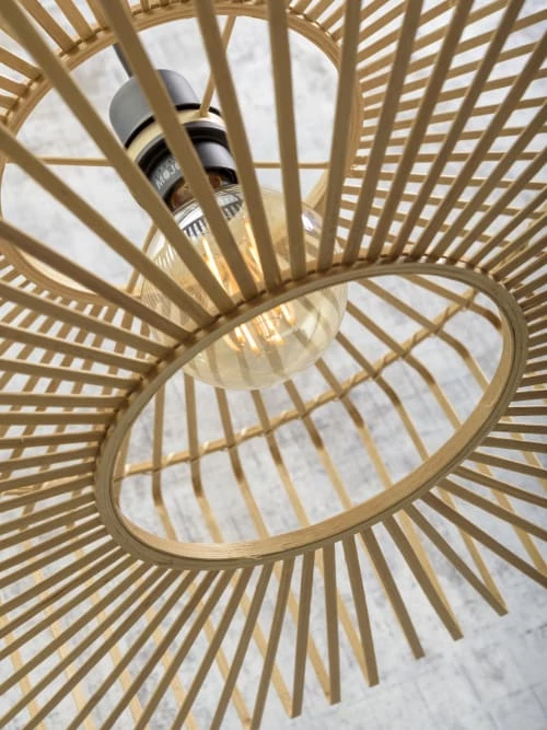 Good & Mojo Lampadaires Lampadaire Bambou Beige H176cm 4 Good & Mojo Lampadaires Lampadaire Bambou Beige H176cm – Image 2