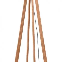 Good & Mojo Lampadaires Lampadaire Bambou Et Lin Naturel Gris H127cm