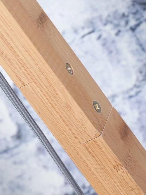 Good & Mojo Lampadaires Lampadaire Bambou Et Lin Naturel Vert H176cm 6 Good & Mojo Lampadaires Lampadaire Bambou Et Lin Naturel Vert H176cm – Image 4