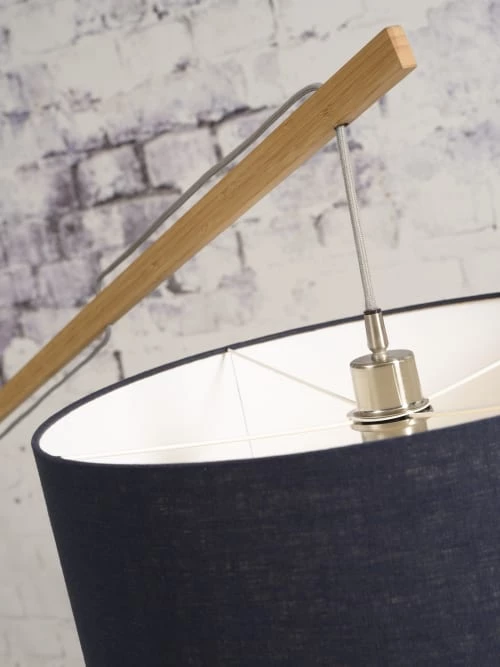 Good & Mojo Lampadaires Lampadaire Bambou/lin Gris Clair H207cm 7 Good & Mojo Lampadaires Lampadaire Bambou/lin Gris Clair H207cm – Image 5