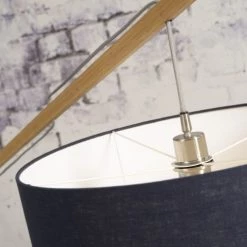 Good & Mojo Lampadaires Lampadaire Bambou/lin Gris H207cm -Lampadaires || Lustres || Guirlandes et décorations lumineuses Soldes lampadaire bambou lin gris h207cm 10