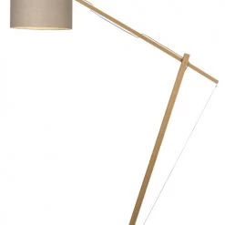 Good & Mojo Lampadaires Lampadaire Bambou/lin Gris H207cm
