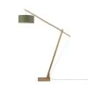 Good & Mojo Lampadaires Lampadaire Bambou/lin Vert H207cm -Lampadaires || Lustres || Guirlandes et décorations lumineuses Soldes lampadaire bambou lin vert h207cm