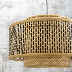 Good & Mojo Lampadaires Lampadaire Bambou Noir H176cm -Lampadaires || Lustres || Guirlandes et décorations lumineuses Soldes lampadaire bambou noir h176cm 2