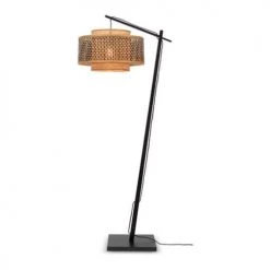Good & Mojo Lampadaires Lampadaire Bambou Noir H176cm