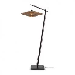 Good & Mojo Lampadaires Lampadaire Bambou Noir H176cm