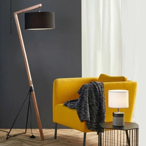 Corep Lampadaires Lampadaire Bois/métal H160cm 4 Corep Lampadaires Lampadaire Bois/métal H160cm – Image 2