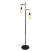 Tosel Lampadaires Lampadaire Bois Naturel Et Noir -Lampadaires || Lustres || Guirlandes et décorations lumineuses Soldes lampadaire bois naturel et noir