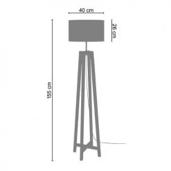 Tosel Lampadaires Lampadaire Bois Noir 8 Tosel Lampadaires Lampadaire Bois Noir -Lampadaires || Lustres || Guirlandes et décorations lumineuses Soldes lampadaire bois noir 9