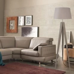 Tosel Lampadaires Lampadaire Bois Taupe -Lampadaires || Lustres || Guirlandes et décorations lumineuses Soldes lampadaire bois taupe 3