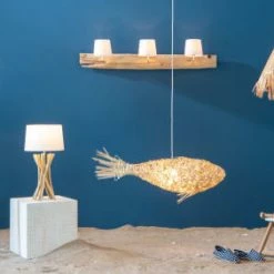 Maisons Du Monde Lampadaires Lampadaire Branche D'eucalyptus Et Abat-jour Blanc H152 -Lampadaires || Lustres || Guirlandes et décorations lumineuses Soldes lampadaire branche d eucalyptus et abat jour blanc h152 1000 7 29 177436 8