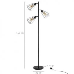 Homcom Lampadaires Lampadaire Design Industriel 3 Ampoules H165 Cm Noir 10 Homcom Lampadaires Lampadaire Design Industriel 3 Ampoules H165 Cm Noir -Lampadaires || Lustres || Guirlandes et décorations lumineuses Soldes lampadaire design industriel 3 ampoules h165 cm noir 2