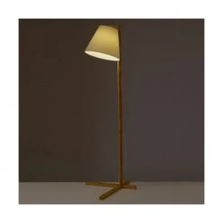 Wadiga Lampadaires Lampadaire Design Pied En Bambou Et Abat-jour Tissu Blanc -Lampadaires || Lustres || Guirlandes et décorations lumineuses Soldes lampadaire design pied en bambou et abat jour tissu blanc 2