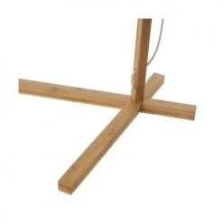 Wadiga Lampadaires Lampadaire Design Pied En Bambou Et Abat-jour Tissu Blanc -Lampadaires || Lustres || Guirlandes et décorations lumineuses Soldes lampadaire design pied en bambou et abat jour tissu blanc 4