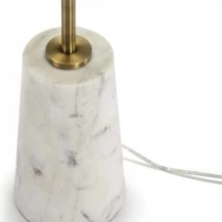 Thai Natura Lampadaires Lampadaire Doré Et Pied Blanc -Lampadaires || Lustres || Guirlandes et décorations lumineuses Soldes lampadaire dore et pied blanc 1